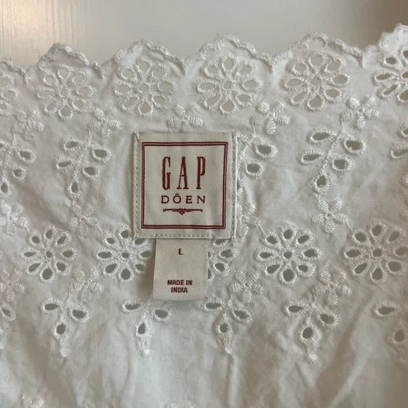 Gap x DÔEN Cropped Eyelet Sleeveless Vest Top - Picture 5 of 6